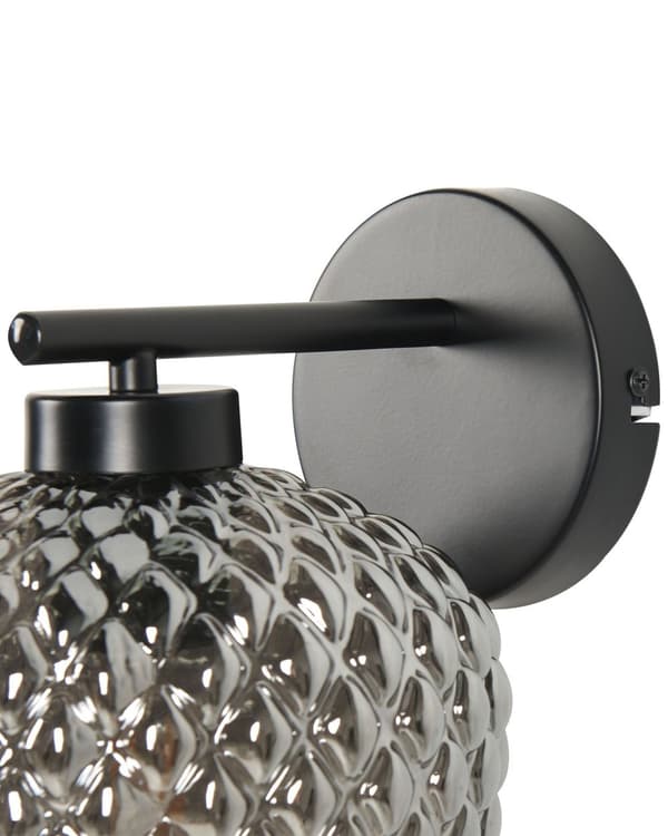 Væglampe Grå Indendørs Lampe til Væg Dekorativ Væghængt Lampe i Røget Design til Entre Trappeopgang Tilbehør Vintage Design