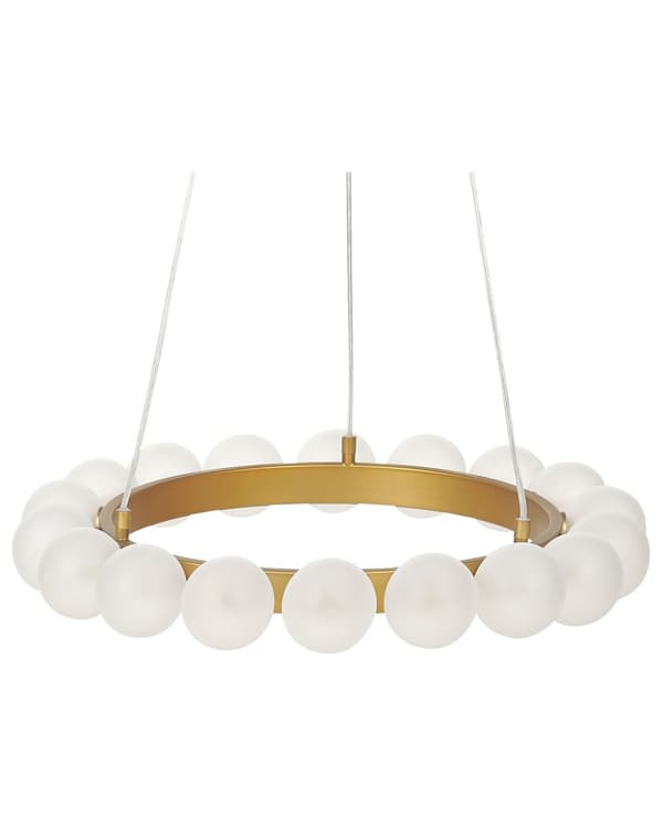 Pendel guld metal jern hængende lys glasskærm rund form moderne glamour belysning stue spisestue soveværelse
