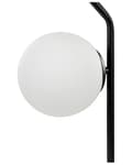 Miniatyrbillede 6 af 10: Bordlampe Sort Hvid 47 cm Håndlavet Natbordslampe med Sfærisk Lampeskærm Italiensk Design Lampe til Sengebord
