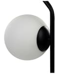 Miniatyrbillede 7 af 10: Bordlampe Sort Hvid 47 cm Håndlavet Natbordslampe med Sfærisk Lampeskærm Italiensk Design Lampe til Sengebord