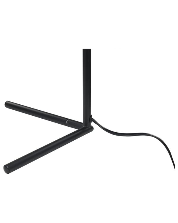 Bordlampe Sort Hvid 47 cm Håndlavet Natbordslampe med Sfærisk Lampeskærm Italiensk Design Lampe til Sengebord