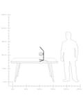 Miniatyrbillede 10 af 10: Bordlampe Sort Hvid 47 cm Håndlavet Natbordslampe med Sfærisk Lampeskærm Italiensk Design Lampe til Sengebord