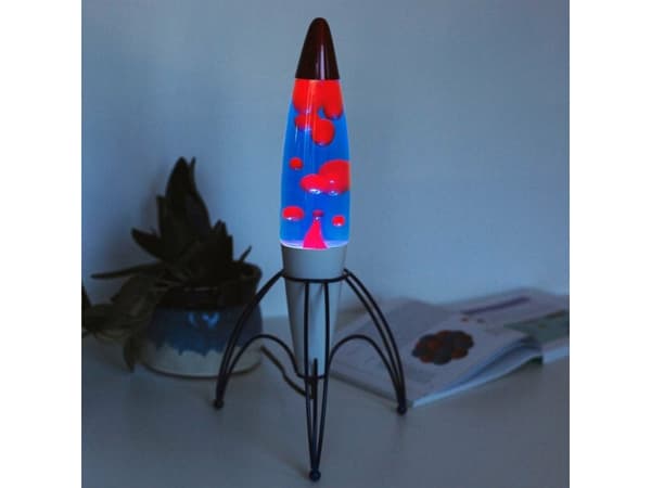 Tommel opp! Lava Lampe Retro Rakete råt/blå