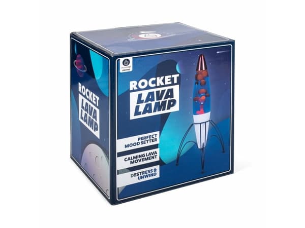 Tommel opp! Lava Lampe Retro Rakete råt/blå