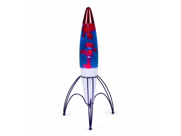 Tommel opp! Lava Lampe Retro Rakete råt/blå