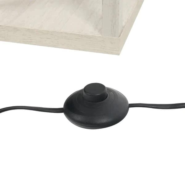 Rootz Golvlampa - Ståhylla - 3 hyllor - Interiörbelysning - Vardagslampa - Ek/Vit - 26 x 26 x 160 cm