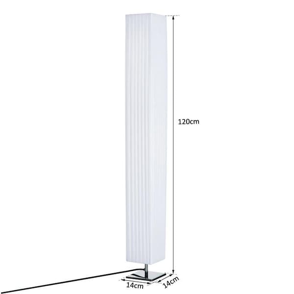 Rootz-lattiavalaisin - Seisomalamppu - Olohuoneen valaisin - Ruostumaton teräs - E27 - Valkoinen - 40W - Liukumaton - 14 x 14 x 113 cm