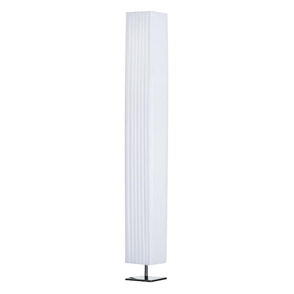 Rootz-lattiavalaisin - Seisomalamppu - Olohuoneen valaisin - Ruostumaton teräs - E27 - Valkoinen - 40W - Liukumaton - 14 x 14 x 113 cm