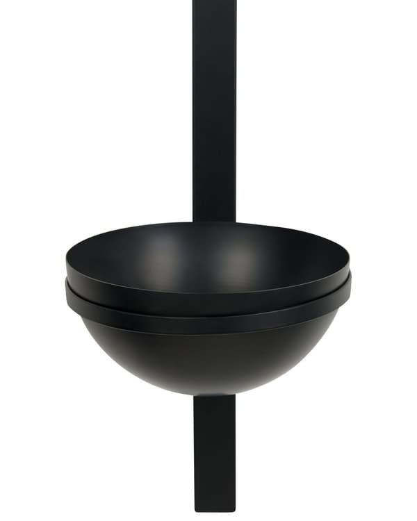 Vägglampa Svart Vit Glas Järn 55 cm Glaskupa Ljus Belysning med Växtkruka Plantering Sovrum Vardagsrum Modernt
