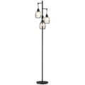 Miniatyrbild 7 av 7: Rootz golvlampa - Industriell design med 3 lampskärmar - E27-lampor - Stål - Svart - 30 cm x 30 cm x 170,5 cm