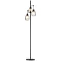 Miniatyrbild 1 av 7: Rootz golvlampa - Industriell design med 3 lampskärmar - E27-lampor - Stål - Svart - 30 cm x 30 cm x 170,5 cm