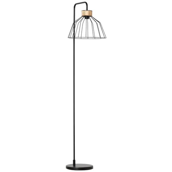 Rootz Golvlampa - Industridesign Golvlampa - Golvbrytare - E27 Base - Metall - Svart - 44L x 34W x 154H cm