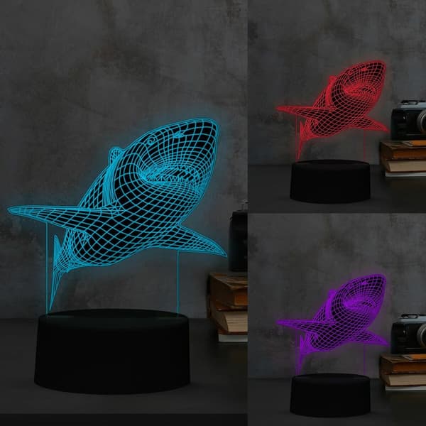 LED-lamppu iTotal 3D Hai 12,1 x 4 x 20,7 cm Muovinen 21 cm