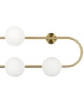 Miniatyrbild 6 av 9: Vägglampa Guld järn och glas 70 cm 4 lampor Modern design Glasklot Skärmar Ljus Belysning Modern
