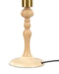 Miniatyrbillede 7 af 9: Bordlampe Lyst Egetræ Bomuld H 39 cm Dekorativ Natbordslampe med Plisseret Lampeskærm Stue Soveværelse Tilbehør Indretning Lampefod i Træ