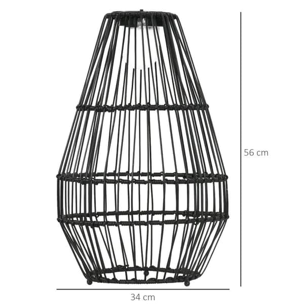 Rootz Outdoor Light - Puutarhavalaisin - Aurinkovoimalla toimiva - 8 tunnin palamisaika - Automaattinen päällekytkentä - Rottink Look - Musta - 34 x 3