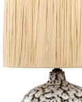 Miniatyrbilde 5 av 9: Bordlampe Svart Hvit Keramikk 45 cm Naturlig Papir Kegle Skjerm Sengestue Stue Soverom Belysning
