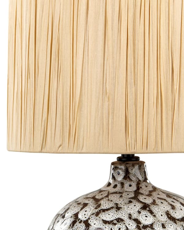 Bordlampe Svart Hvit Keramikk 45 cm Naturlig Papir Kegle Skjerm Sengestue Stue Soverom Belysning