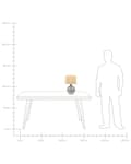 Miniatyrbilde 9 av 9: Bordlampe Svart Hvit Keramikk 45 cm Naturlig Papir Kegle Skjerm Sengestue Stue Soverom Belysning