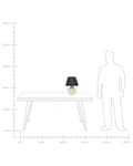 Miniatyrbilde 9 av 9: Bordlampe Beige keramikk 44 cm Svart Papir Kegleformet Skjerm Nattbord Stue Soverom Belysning