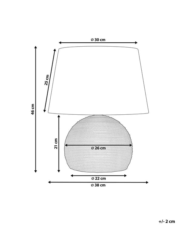 Bordlampe Naturlig Halm H 46 cm Dekorativ Natbordslampe med Empire Lampeskærm Stue Soveværelse Tilbehør Indretning