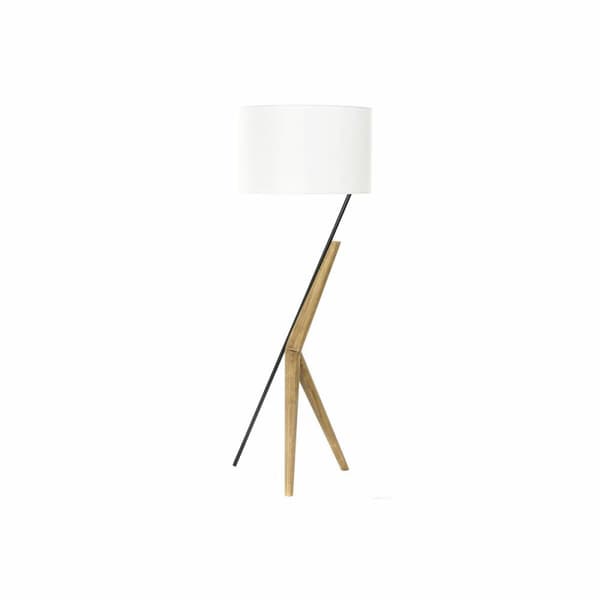 Gulvlampe DKD Home Decor Hvid Brun Sort Metal Hrast 50 W 220 V 54 x 52 x 145 cm
