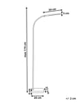 Miniatyrbillede 3 af 11: Gulvlampe sort 174 cm plast jern touch switch LED lysdæmper lysstyrke kontrol moderne