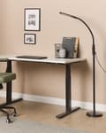 Miniatyrbillede 4 af 11: Gulvlampe bordlampe sort LED-lys jern plast modificerbar fjernbetjening lysdæmperkontakt berøringskontakt moderne