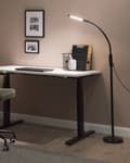 Miniatyrbillede 2 af 11: Gulvlampe bordlampe sort LED-lys jern plast modificerbar fjernbetjening lysdæmperkontakt berøringskontakt moderne