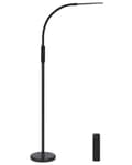 Miniatyrbillede 1 af 11: Gulvlampe bordlampe sort LED-lys jern plast modificerbar fjernbetjening lysdæmperkontakt berøringskontakt moderne