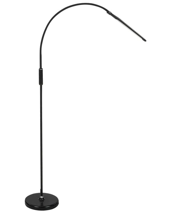 Gulvlampe Sort Metal 200 cm LED Standerlampe til Kontor med Lysregulering Læselampe Gulv til Arbejdspladsen Design
