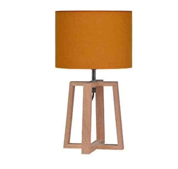 Bordlampe TRÆ H44,5cm, okker