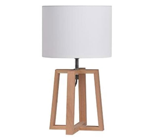Bordslampa TRÄ H44,5cm, vit