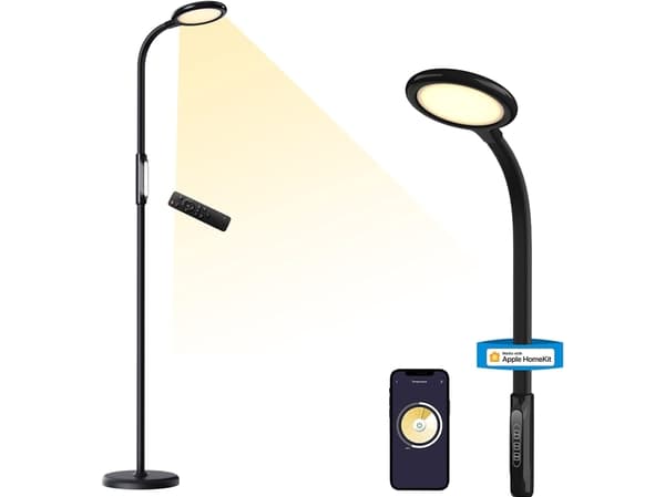 Meross MSL610, Smart golvbelysning, Wi-Fi, Svart, 2700 K, 6000 K, 2,4 GHz