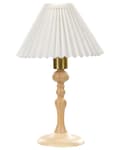 Miniatyrbilde 1 av 9: Bordlampe Lyst eiketre Lampeskjerm i hvit bomull 38 cm Retro Elegant Nattlampe Sengelampe Belysning