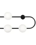 Miniatyrbilde 6 av 9: Vegglampe Svart Jern Glass 70 cm 4 lyskilder Moderne design Kuleformede skjermer Belysning Dekorativ