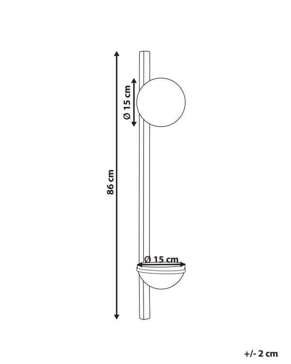 Vegglampe Svart Hvit Glass Jern 55 cm Globus Skjerm Belysning med Plantekrukke Planter Soverom Stue Moderne