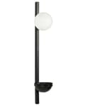 Miniatyrbilde 1 av 9: Vegglampe Svart Hvit Glass Jern 55 cm Globus Skjerm Belysning med Plantekrukke Planter Soverom Stue Moderne