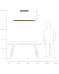 Miniatyrbilde 10 av 10: Pendellampe Mørk eiketre 115 cm Integrert LED med dimmer Lys hengende fjernkontroll Retro rustikk belysning