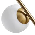 Miniatyrbild 6 av 10: Rootz Floor Lamp - 2-part Glass Lampshade - Modern Decorative - Living Room - Bedroom - Golden/White - 39 x 28 x 165cm