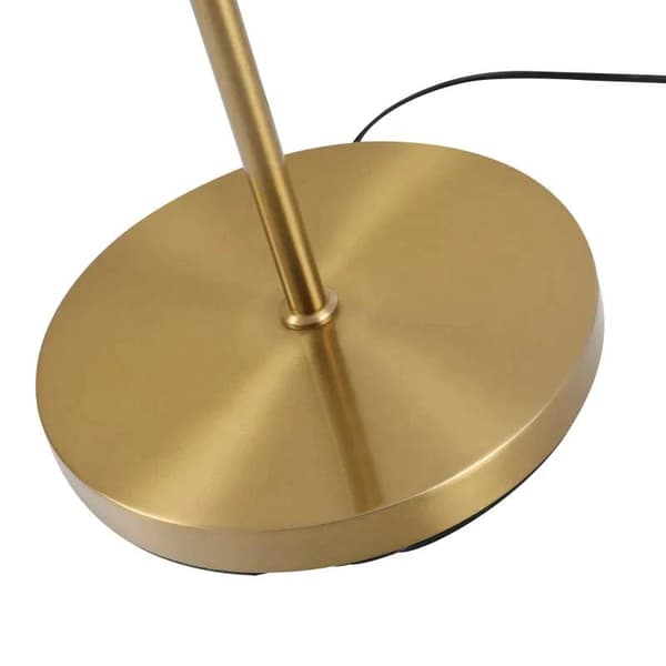 Rootz Floor Lamp - 2-part Glass Lampshade - Modern Decorative - Living Room - Bedroom - Golden/White - 39 x 28 x 165cm