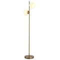 Miniatyrbild 1 av 10: Rootz Floor Lamp - 2-part Glass Lampshade - Modern Decorative - Living Room - Bedroom - Golden/White - 39 x 28 x 165cm