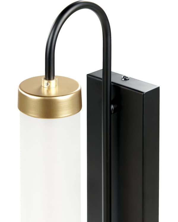 LED-vägglampa Svart och guld Metallskärm LED Varmvit Dekorativ accentbelysning