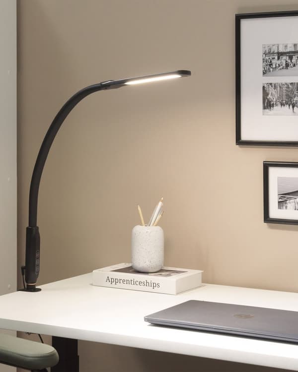 LED-gulvlampe Svart metall Syntetisk materiale Berøringsbryter Dimming Moderne industriell belysning Hjemmekontor