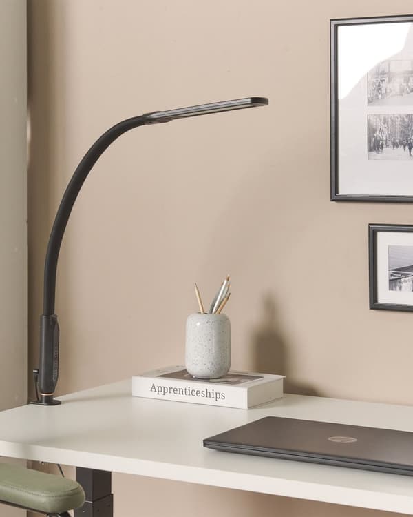 LED-gulvlampe Svart metall Syntetisk materiale Berøringsbryter Dimming Moderne industriell belysning Hjemmekontor