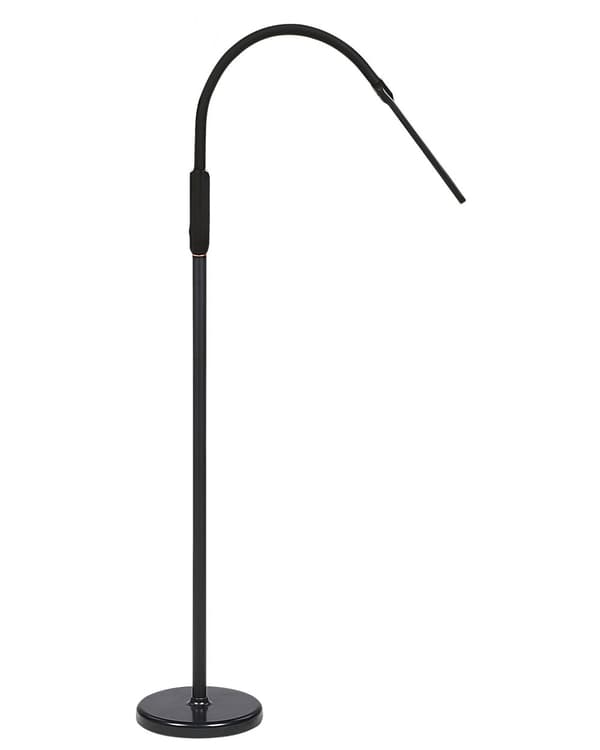 LED-gulvlampe Svart metall Syntetisk materiale Berøringsbryter Dimming Moderne industriell belysning Hjemmekontor