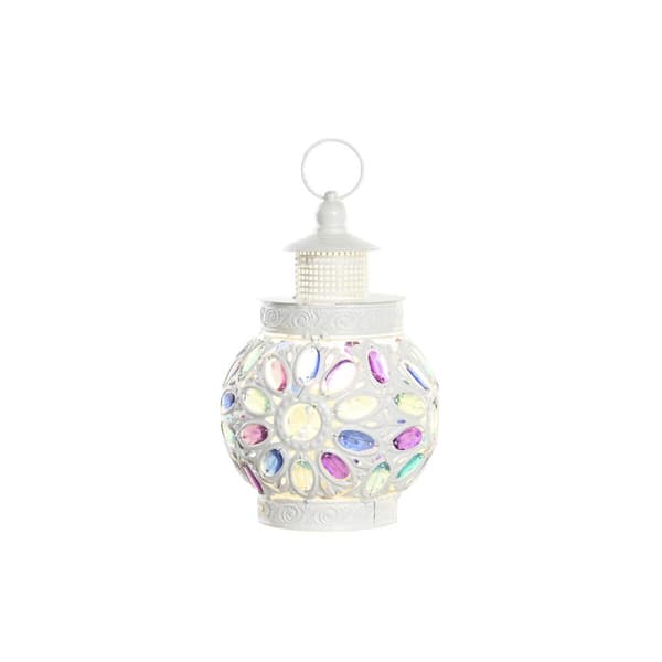 Bordslampa DKD Home Decor Metall Vit Multicolour 220 V 50 W 19 x 19 x 33 cm