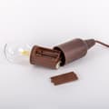 Miniatyrbild 2 av 3: Glödlampsformad lampa Pull & click Valnöt
