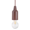 Miniatyrbild 1 av 3: Glödlampsformad lampa Pull & click Valnöt