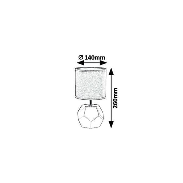 Galen modern bordslampa, Rabalux, E14 1X MAX 40W, grå